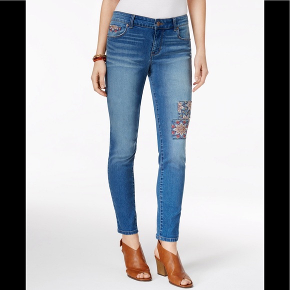 Style & Co. Denim - Style & co | Blue Embroidered Skinny Ankle Jeans 4